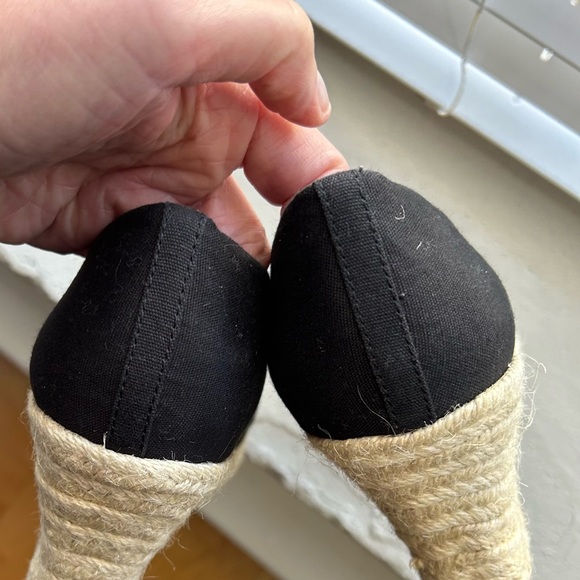 J Crew Espadrille Wedge, Black, Size 8 - Picture 4 of 10